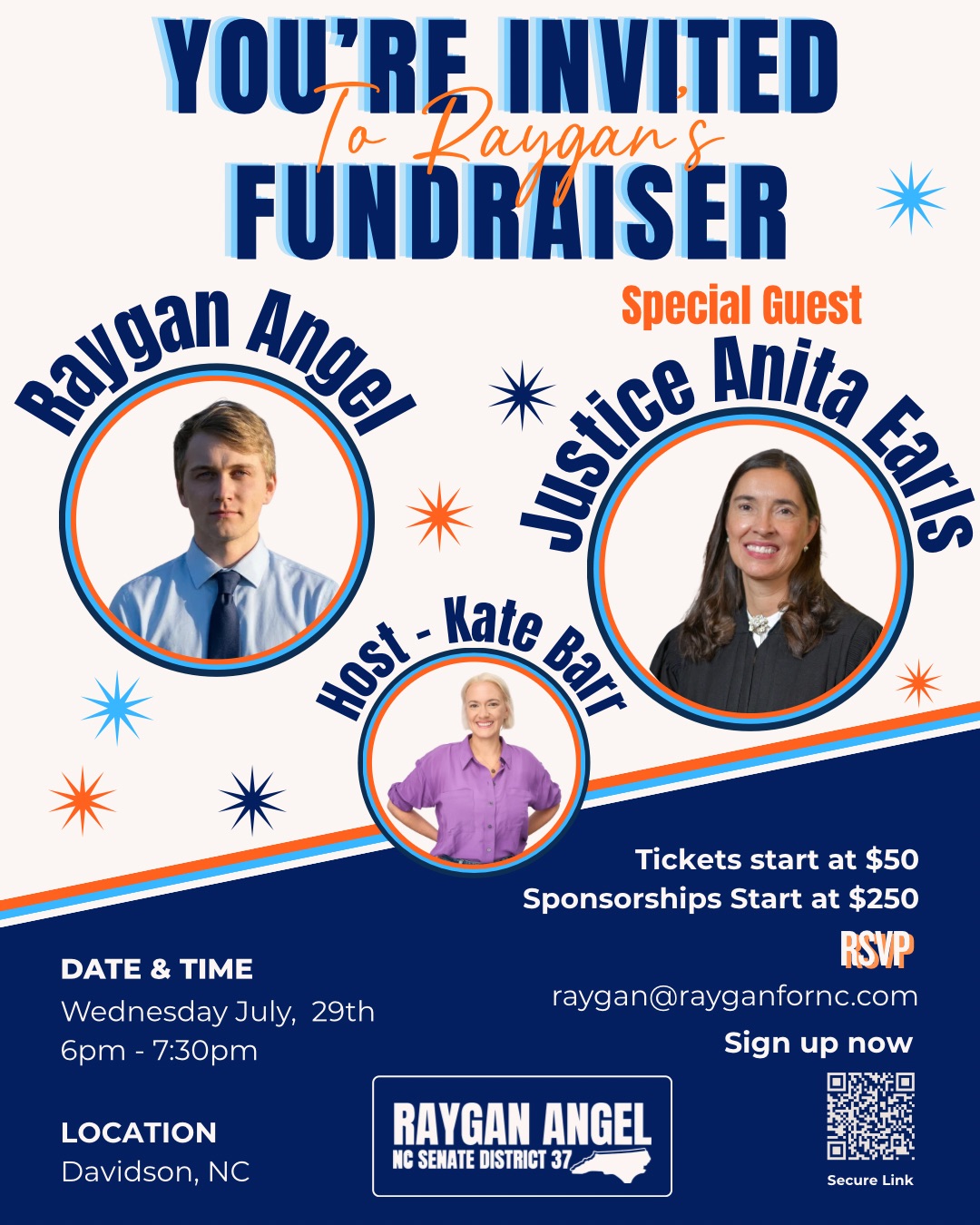 Kate Barr Fundraising Reception for Raygan Angel